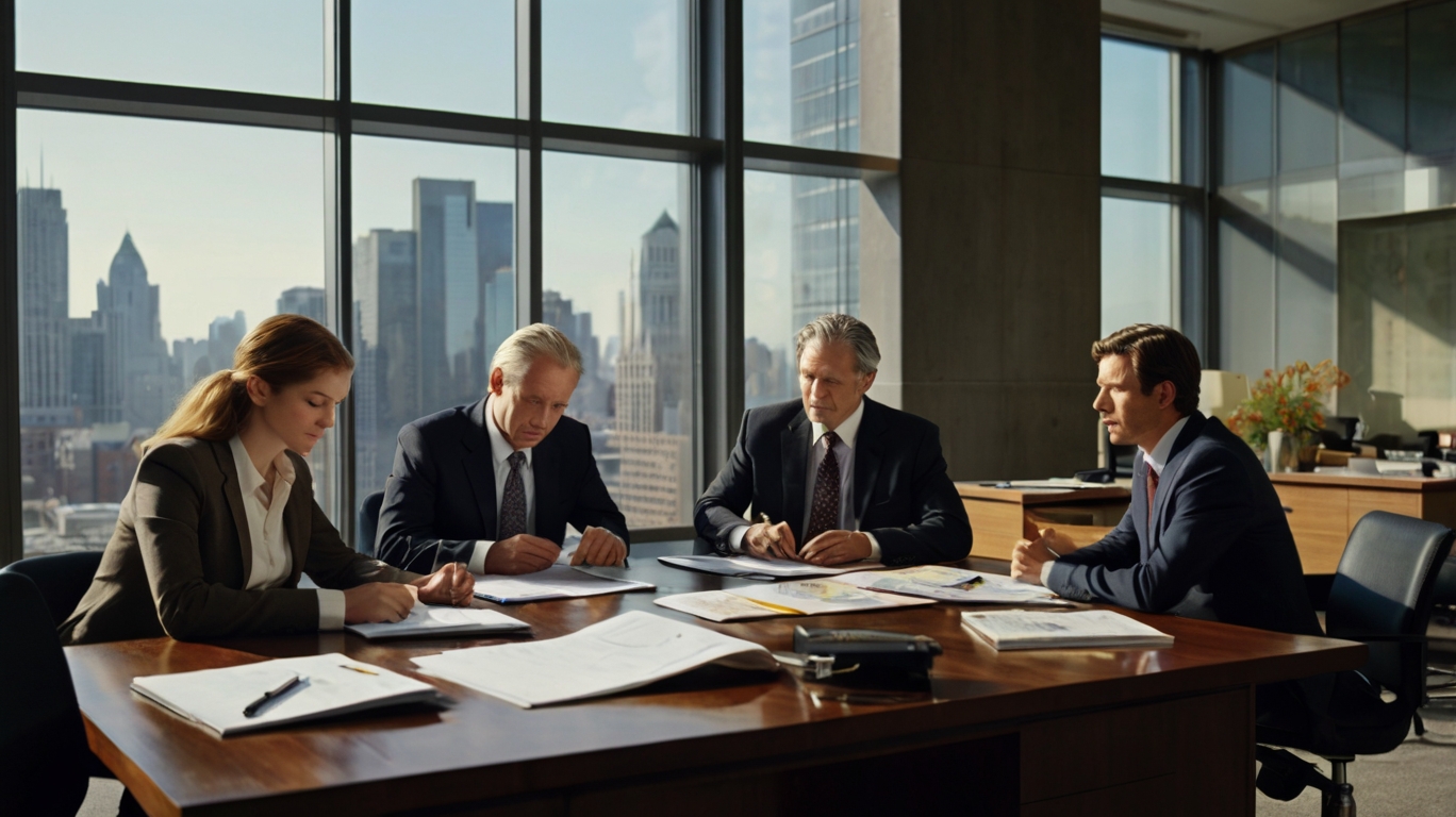 Equipo de auditores financieros profesionales